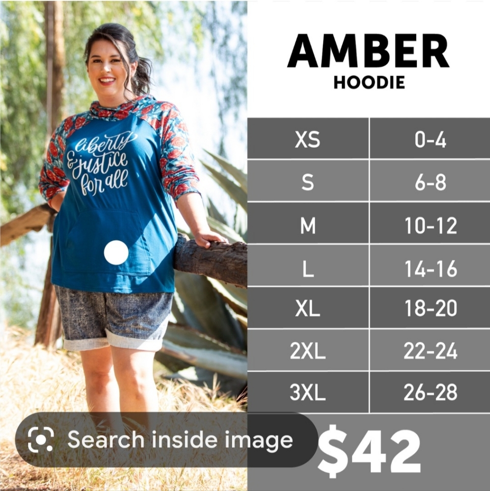 LulaRoe Amber Hoodie- large - Picture 6 of 6